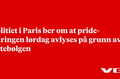 Politiet i Paris ber om at pride-feiringen lørdag avlyses på grunn av hetebølgen