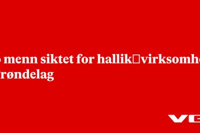 To menn siktet for hallik­virksomhet i Trøndelag
