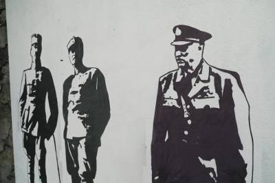 Gatekunstner hedret kong Harald i Stavanger