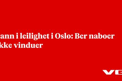 Brann i leilighet i Oslo: Ber naboer lukke vinduer