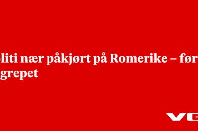 Politi nær påkjørt på Romerike – fører pågrepet