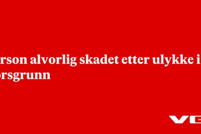 Person alvorlig skadet etter ulykke i Porsgrunn