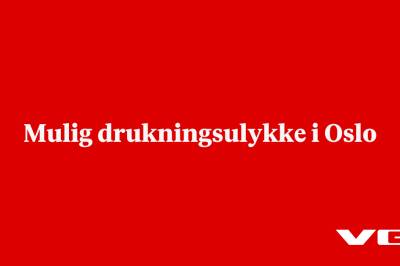 Mulig drukningsulykke i Oslo