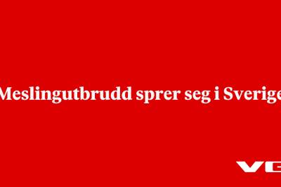 Meslingutbrudd sprer seg i Sverige