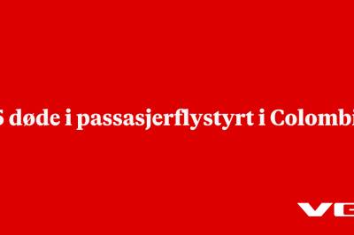 15 døde i passasjerflystyrt i Colombia
