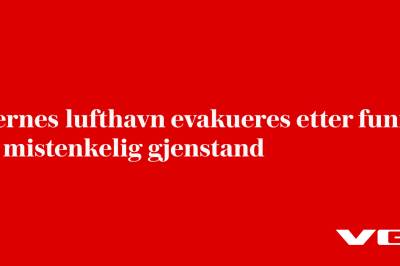 Værnes lufthavn evakueres