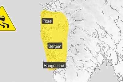 Kjem med åtvaring: Fare for is og spegelblanke vegar