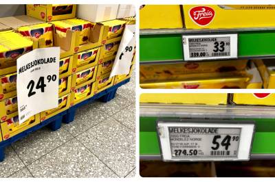 Sjekk hyllekanten: Stor prisfelle på Freia melkesjokolade hos Kiwi