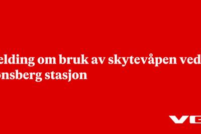 Melding om bruk av skytevåpen ved Tønsberg stasjon