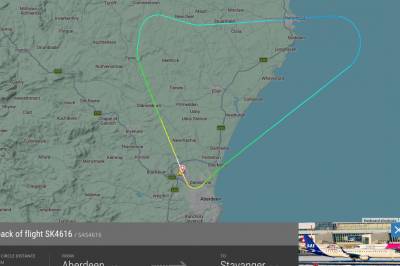 SAS-fly måtte nødlande