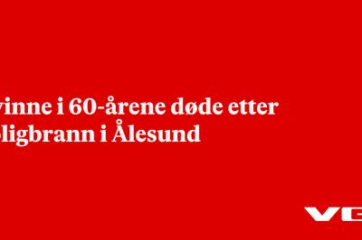 Kvinne i 60-årene døde etter boligbrann i Ålesund 