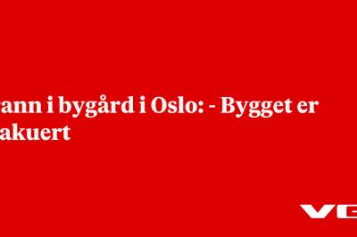 Brann i bygård i Oslo: - Bygget er evakuert