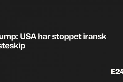 Trump: USA har stoppet iransk lasteskip