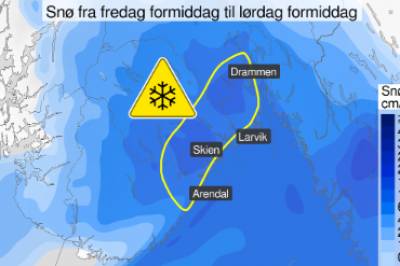 Farevarsel: Nå kommer snøen i store mengder