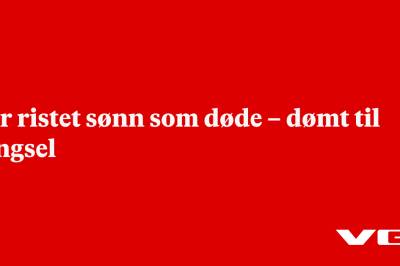 Far ristet sønn som døde – dømt til fengsel