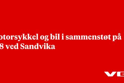 Motorsykkel og bil i sammenstøt på E18 ved Sandvika