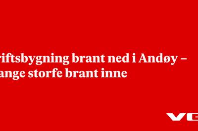 Driftsbygning brant ned i Andøy – mange storfe brant inne