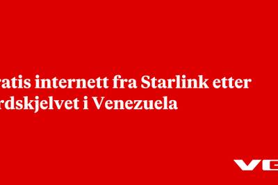 Gratis internett fra Starlink etter jordskjelvet i Venezuela