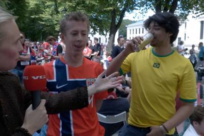 Folkefest i Oslo før Norge møter Brasil i VM