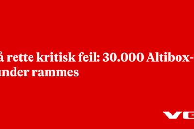 Må rette kritisk feil: 30.000 Altibox-kunder rammes