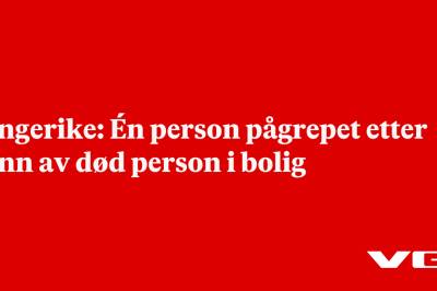 Ringerike: Én person pågrepet etter funn av død person i bolig