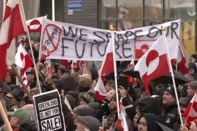 Demonstrasjon mot USA i Nuuk