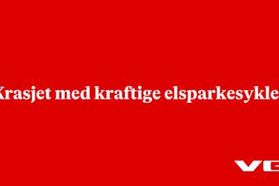 Krasjet med kraftige elsparkesykler
