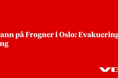 Brann på Frogner i Oslo: Evakuering i gang