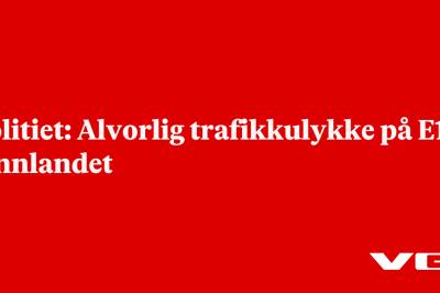 Politiet: Alvorlig trafikkulykke på E16 i Innlandet