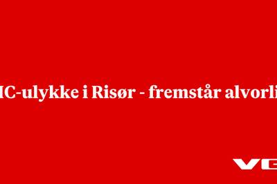 MC-ulykke i Risør - fremstår alvorlig