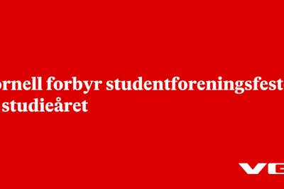 Cornell forbyr studentforeningsfester ut studieåret