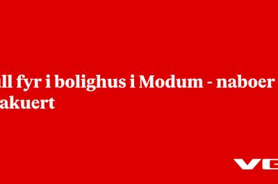 Full fyr i bolighus i Modum - naboer evakuert