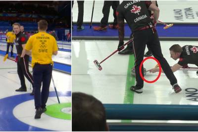 Utbrotet mot svensken går viralt – her er bileta som skapte curlingraseri