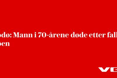 Bodø: Mann i 70-årene døde etter fall i sjøen