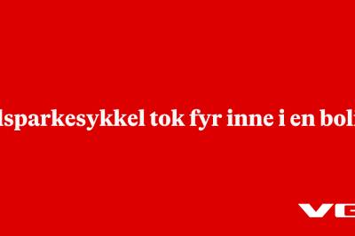 Elsparkesykkel tok fyr inne i en bolig