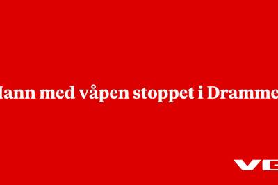 Mann med våpen stoppet i Drammen 