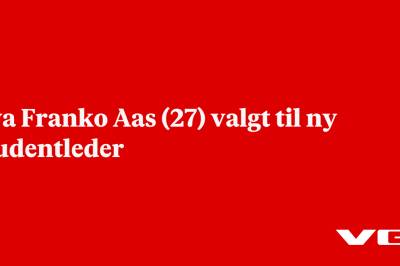 Eva Franko Aas (27) valgt til ny studentleder
