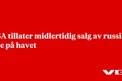 USA tillater midlertidig salg av russisk olje på havet