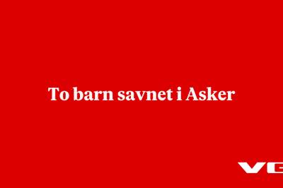 To barn savnet i Asker 