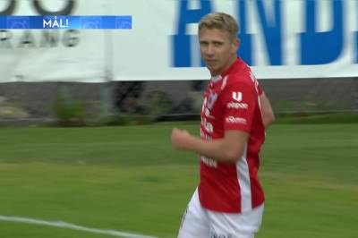 Ludvig Fritzson med mål mot Halmstad