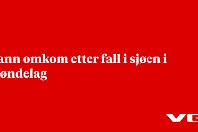 Mann omkom etter fall i sjøen i Trøndelag