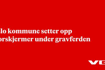 Oslo kommune setter opp storskjermer under gravferden