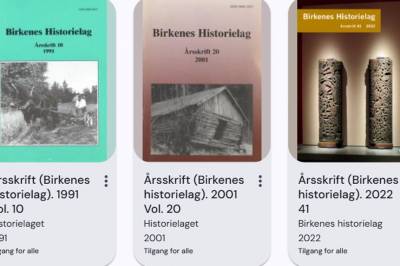 Historielagets årsskrifter er nå tilgjengelig på nett &bull; Birkenesavisa