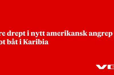 Fire drept i nytt amerikansk angrep mot båt i Karibia