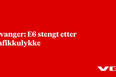 Levanger: E6 stengt etter trafikkulykke