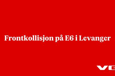 Frontkollisjon på E6 i Levanger