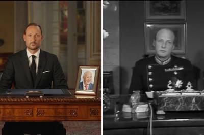 Se og hør forskjellen: Kong Haakon og Kong Haralds første taler