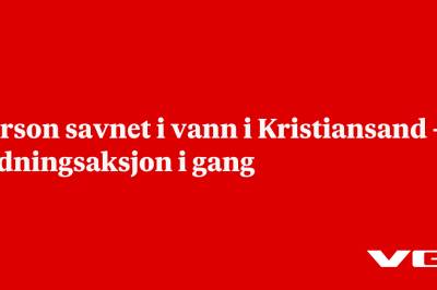 Person savnet i vann i Kristiansand –  redningsaksjon i gang