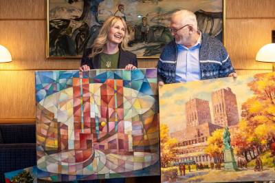 Han takker Oslo. Hun hjelper Ukraina