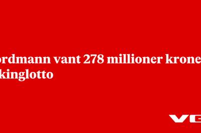 Nordmann vant 278 millioner kroner i Vikinglotto